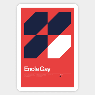 Enola Gay Inspired Lyrics Design Sticker